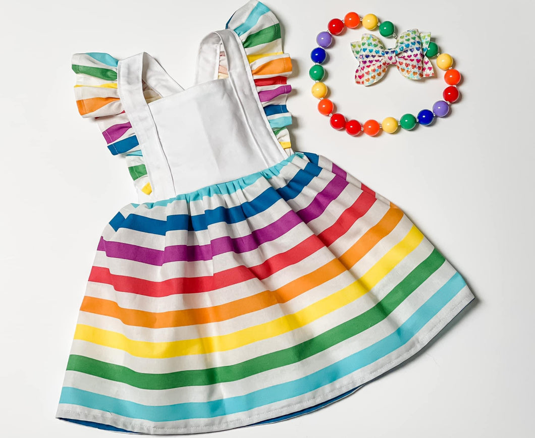 Ruffle Dress - Rainbow Ruffles