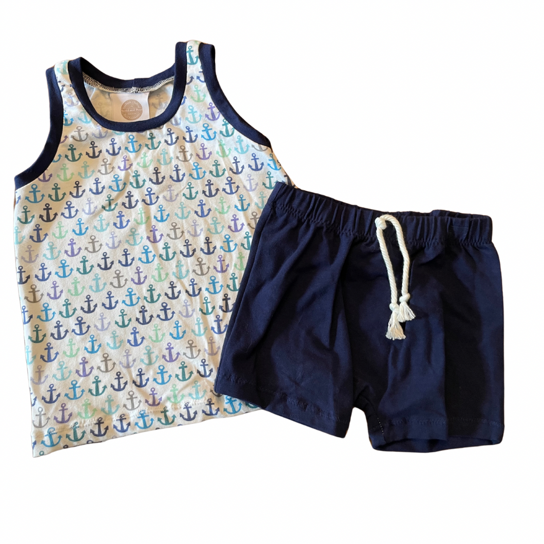 Anchors Away Tank and Shorts Set